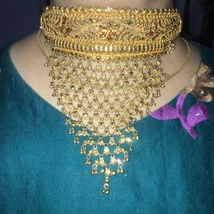Gold plated Indian chocker necklace!